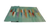 Winchester Jaan Turquoise/Red Rug, 5'10" x 7'10"