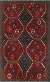 Vintage Gulistan Red/Orange Rug, 4'2 x 6'8