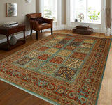 Aria Naeemah Blue/Rust Rug, 8'11" x 11'8"