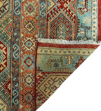 Aria Kassim Red/Blue Rug, 7'10" x 10'3"