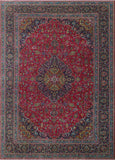 Fine VTG Kaseeb Red/Navy Rug, 9'5 x 12'10