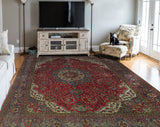 Fine VTG Amayah Red/Blue Rug, 9'11" x 12'10"