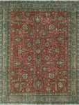 Fine VTG Paris Red/Grey Rug, 9'7 x 11'7