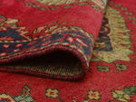 Vintage Dorri Red/Navy Runner, 3'7" x 12'2"