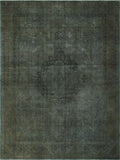 Vintage Behrang Blue-Grey/Charcoal Rug, 9'10 x 12'5