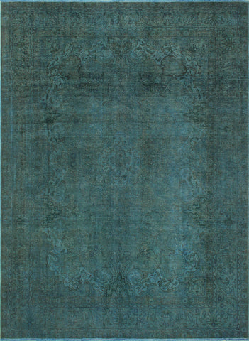 Vintage Hjalmar Blue/Charcoal Rug, 7'10 x 10'8