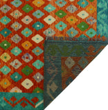 Balochi Adny Orange/Turquoise Rug, 6'6" x 9'7"