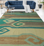 Winchester Sabrine Beige/Blue Rug, 7'11" x 9'6"