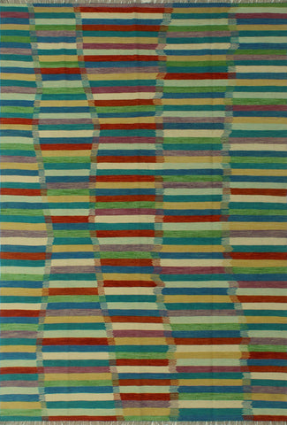 Winchester Sulaiman Blue/Green Rug, 6'8 x 9'7
