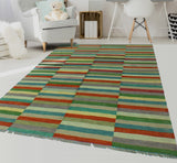 Winchester Sulaiman Blue/Green Rug, 6'8" x 9'7"