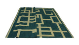 Winchester Norris Teal Blue/Ivory Rug, 8'4" x 11'1"