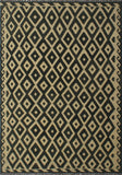 Sangat Cady Ivory/Black Rug, 5'7 x 7'9