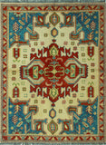 Balochi Samime Ivory/Rust Rug, 4'11 x 6'6