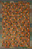 Balochi Banou Orange/Purple Rug, 6'5 x 9'5