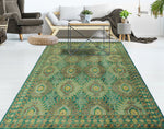 Balochi Clayton Green/Purple Rug, 6'4" x 10'1"