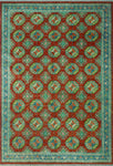 Balochi Nicolas Rust/Turquoise Rug, 6'7 x 9'6
