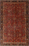 Semi Antique Behnaz Red/Drk. Brow Runner, 4'11 x 7'11