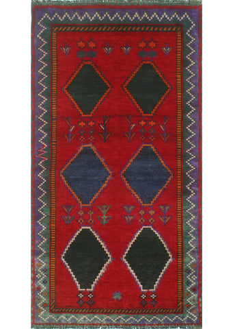 Semi Antique Dagna Red/Charcoal Rug, 4'4 x 8'0