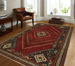 Vintage Lizabeth Red/Ivory Rug, 6'11" x 10'11"