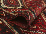 Vintage Noorzay Red/Navy Runner, 3'8" x 8'3"