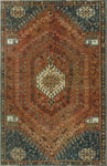 Semi Antique Panyin Rust/Ivory Rug, 5'3 x 8'0