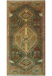 Vintage Waerheal Beige/Green Rug, 2'8 x 5'2
