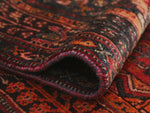 Semi Antique Debbra Red/Charcoal Rug, 5'6" x 7'10"