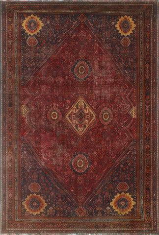 Semi Antique Barton Red/Beige Rug, 7'1 x 10'4