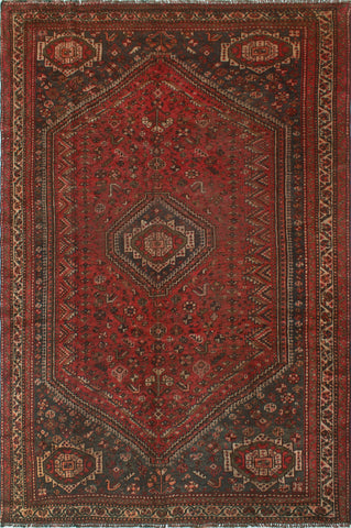 Vintage Federico Red/Charcoal Rug, 7'1 x 10'1