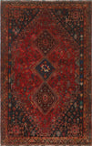 Semi Antique Milexa Red/Navy Rug, 5'5 x 8'7