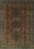 Vintage Basil Rust/Ivory Rug, 6'10 x 9'8