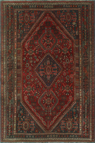 Semi Antique Gracie Red/Charcoal Rug, 5'9 x 8'7