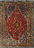 Semi Antique Ruheena Red/Brown Rug, 4'10 x 6'5