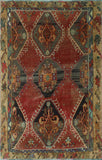 Semi Antique Mawusi Red/Ivory Rug, 4'5 x 6'11