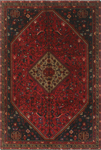 Fine VTG Aswad Red/Ivory Rug, 6'9 x 9'9