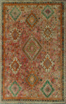 Semi Antique Awwal Rose/Ivory Rug, 5'4 x 8'4