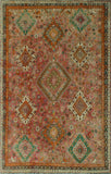 Semi Antique Awwal Rose/Ivory Rug, 5'4 x 8'4
