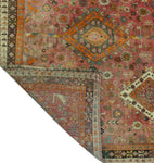 Semi Antique Awwal Rose/Ivory Rug, 5'4" x 8'4"