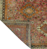 Semi Antique Awwal Rose/Ivory Rug, 5'4" x 8'4"