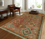 Semi Antique Awwal Rose/Ivory Rug, 5'4" x 8'4"