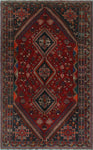 Semi Antique Dilruba Red/Charcoal Rug, 5'5 x 8'8