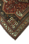 Semi Antique Lahor 58 Red/Black Rug, 5'6" x 8'4"