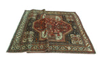 Semi Antique Lahor 58 Red/Black Rug, 5'6" x 8'4"