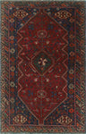 Semi Antique Mahdokht Red/Beige Rug, 4'7 x 7'1