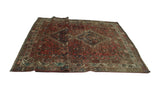 Semi Antique Laury Red/Ivory Rug, 7'2" x 10'11"