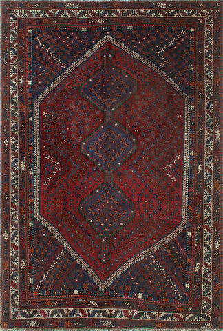 Fine VTG Kimiya Red/Navy Rug, 6'10 x 10'0