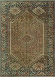 Semi Antique Uzra Rust/Ivory Rug, 5'11 x 8'2