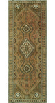 Semi Antique Niloofar Rust/Beige Rug, 3'4 x 8'9