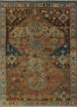 Semi Antique Anane Rust/Grey Rug, 4'2 x 5'8