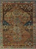 Semi Antique Anane Rust/Grey Rug, 4'2 x 5'8